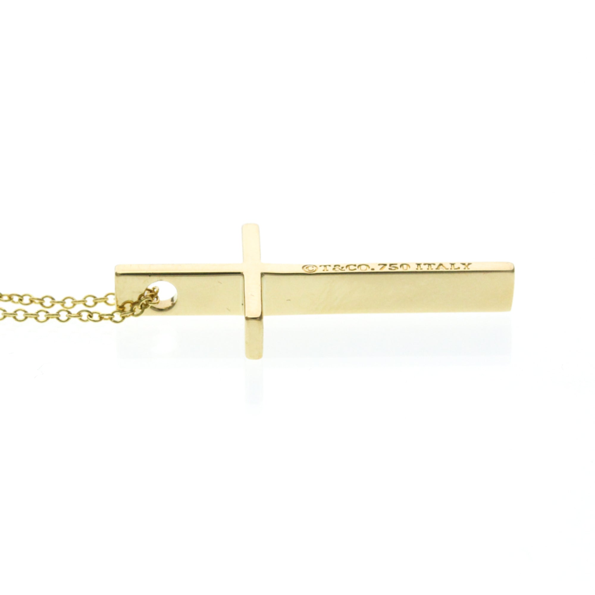 Cross Pendant Necklace 18K Yellow Gold - Image 5