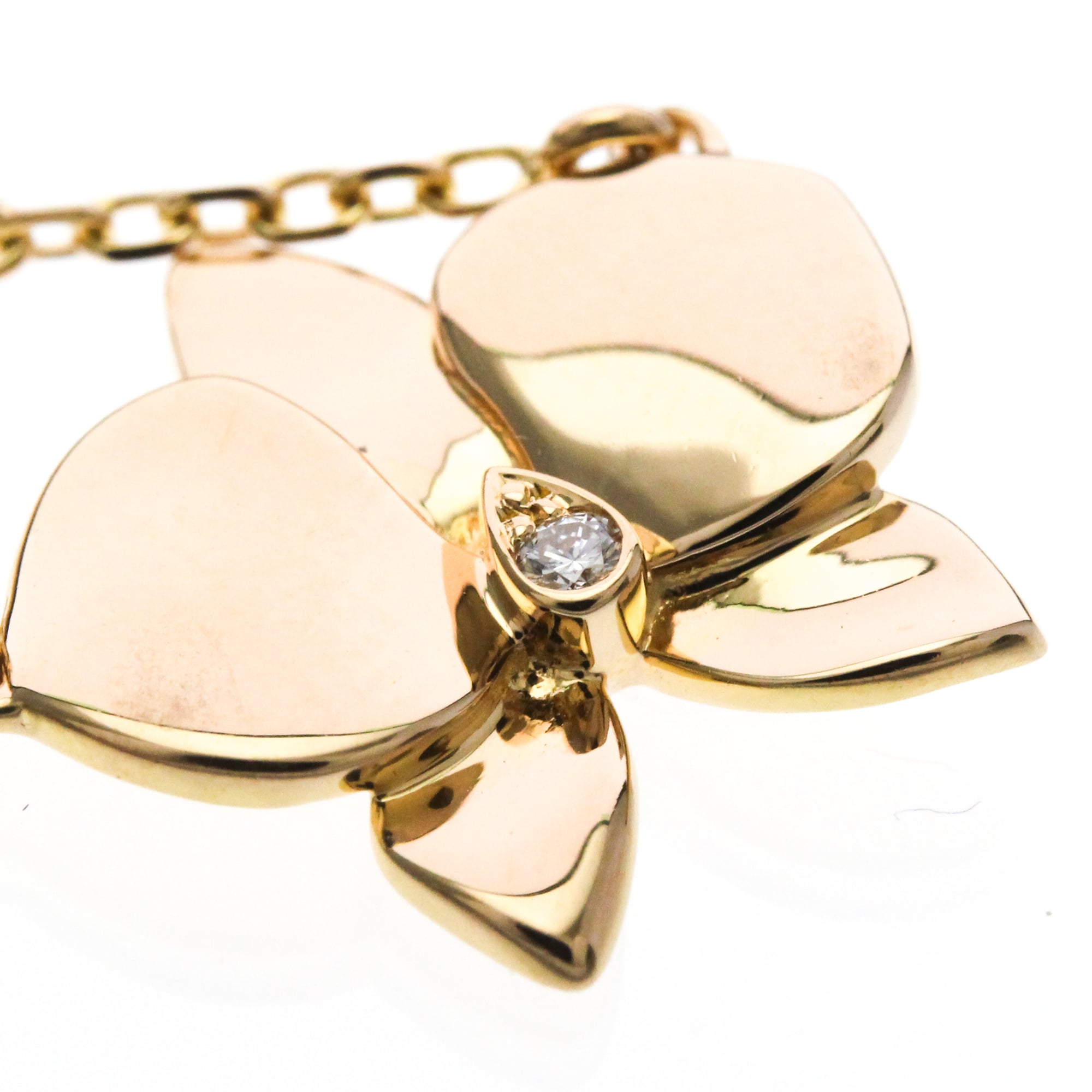Caresse D'Orchidees Pendant Necklace 18K Rose Gold with Diamond - Image 7