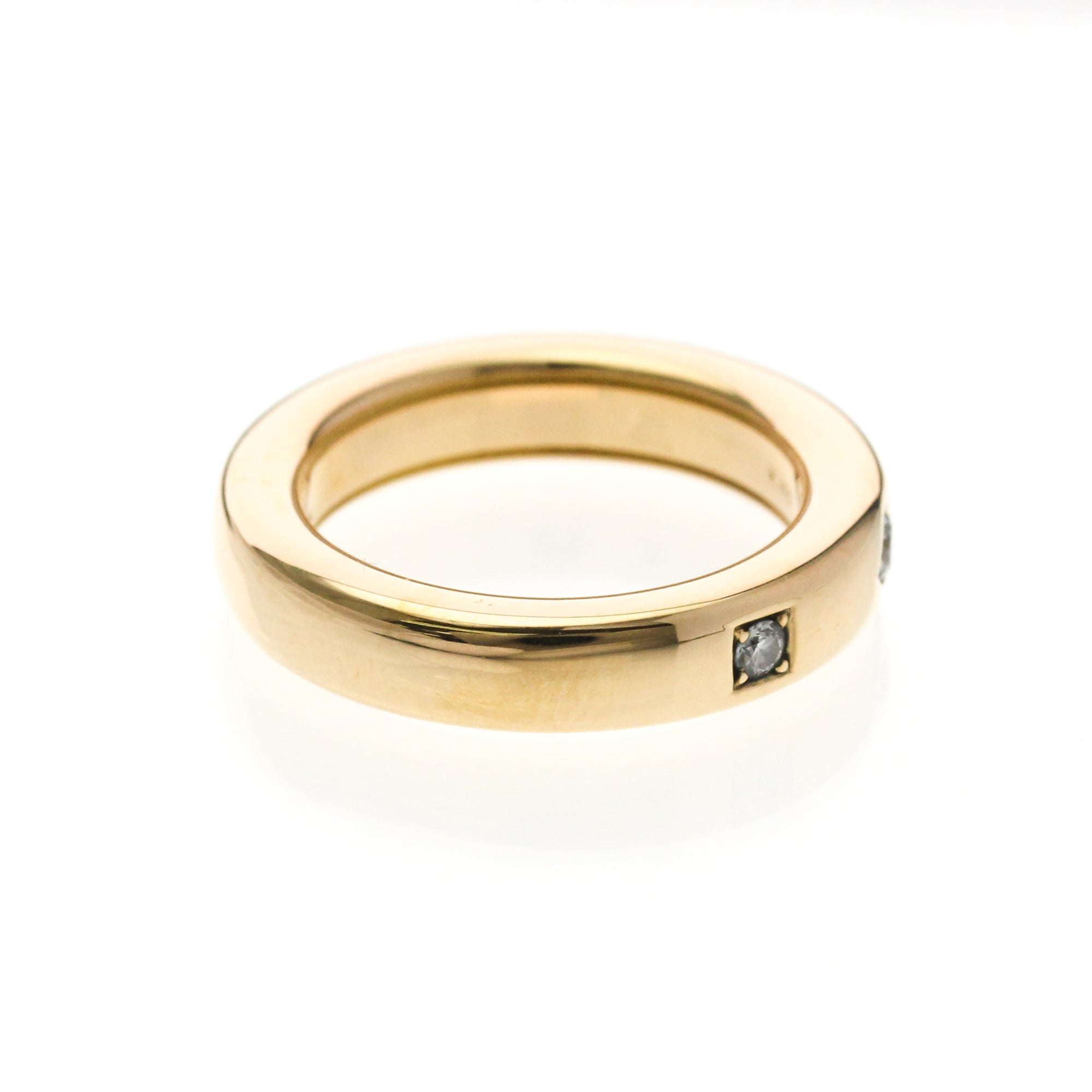 Band Ring 18K Rose Gold with Diamond - Image 4