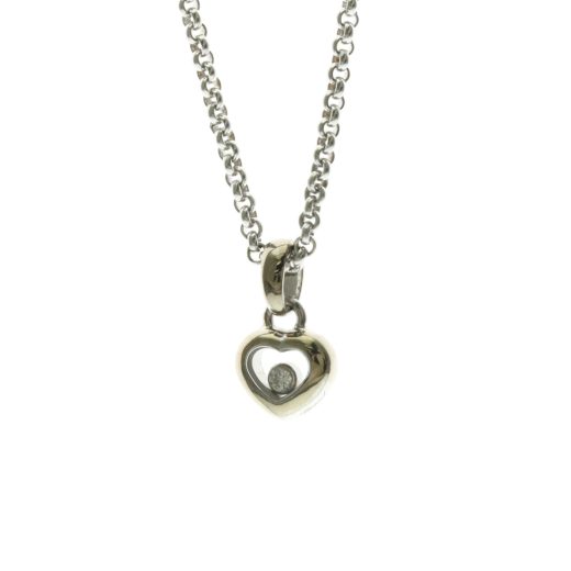 Chopard Happy Pendant Necklace 18K White Gold with Diamond