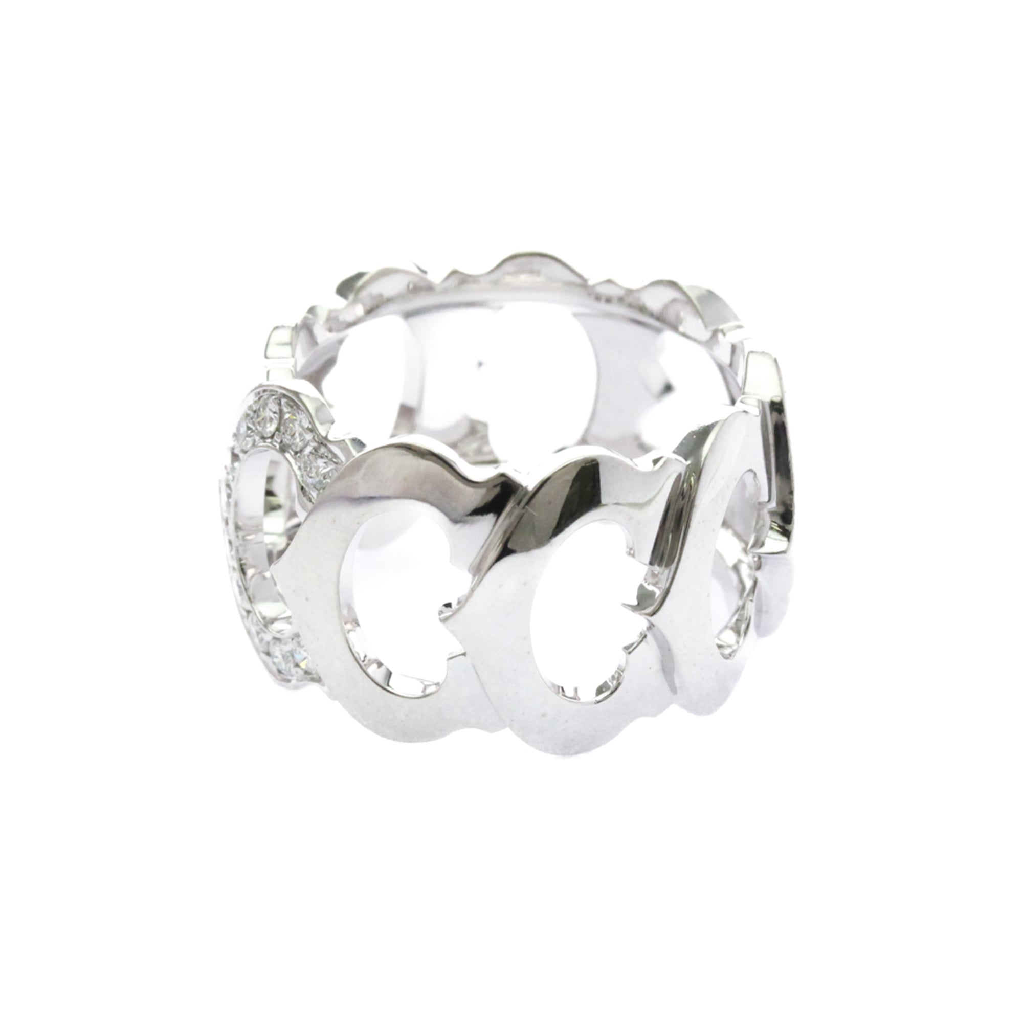 Band Ring 18K White Gold With Diamond - Image 2