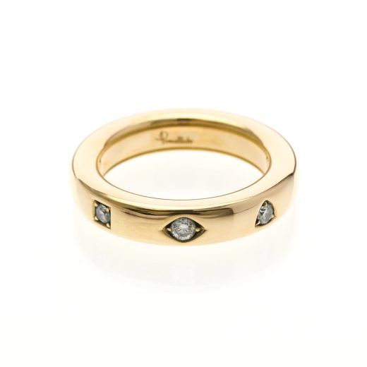 Pomellato Band Ring 18K Rose Gold with Diamond