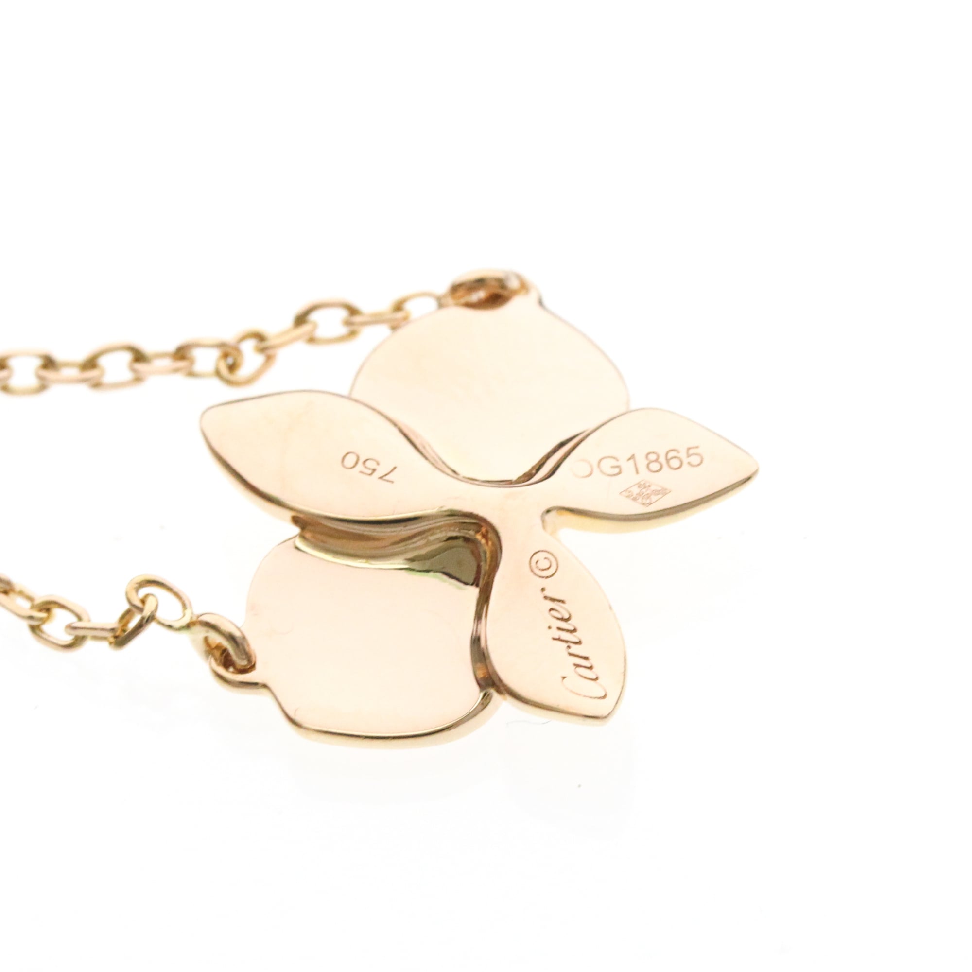 Caresse D'Orchidees Pendant Necklace 18K Rose Gold with Diamond - Image 8