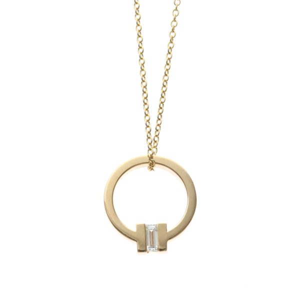 Pendant Necklace 18K Rose Gold With Diamond