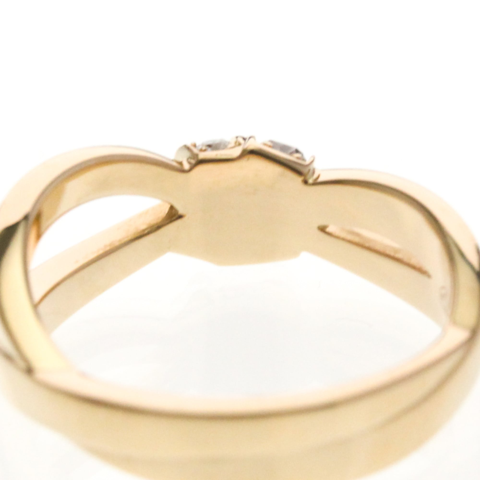 Band Ring 18K Rose Gold with Diamond - Image 7