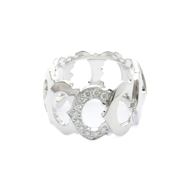 Band Ring 18K White Gold With Diamond