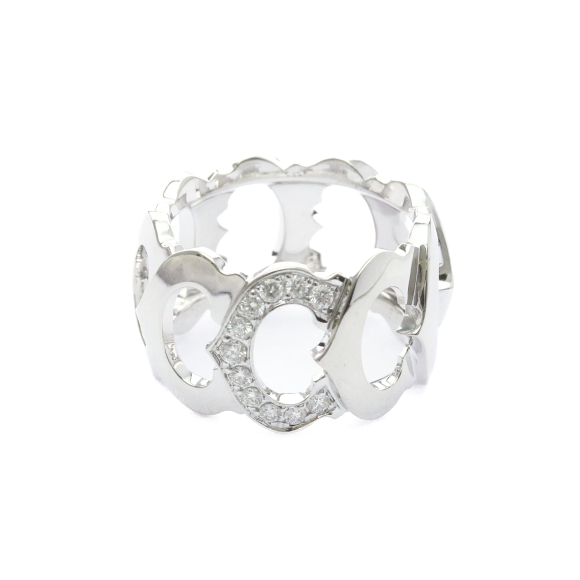 Band Ring 18K White Gold With Diamond