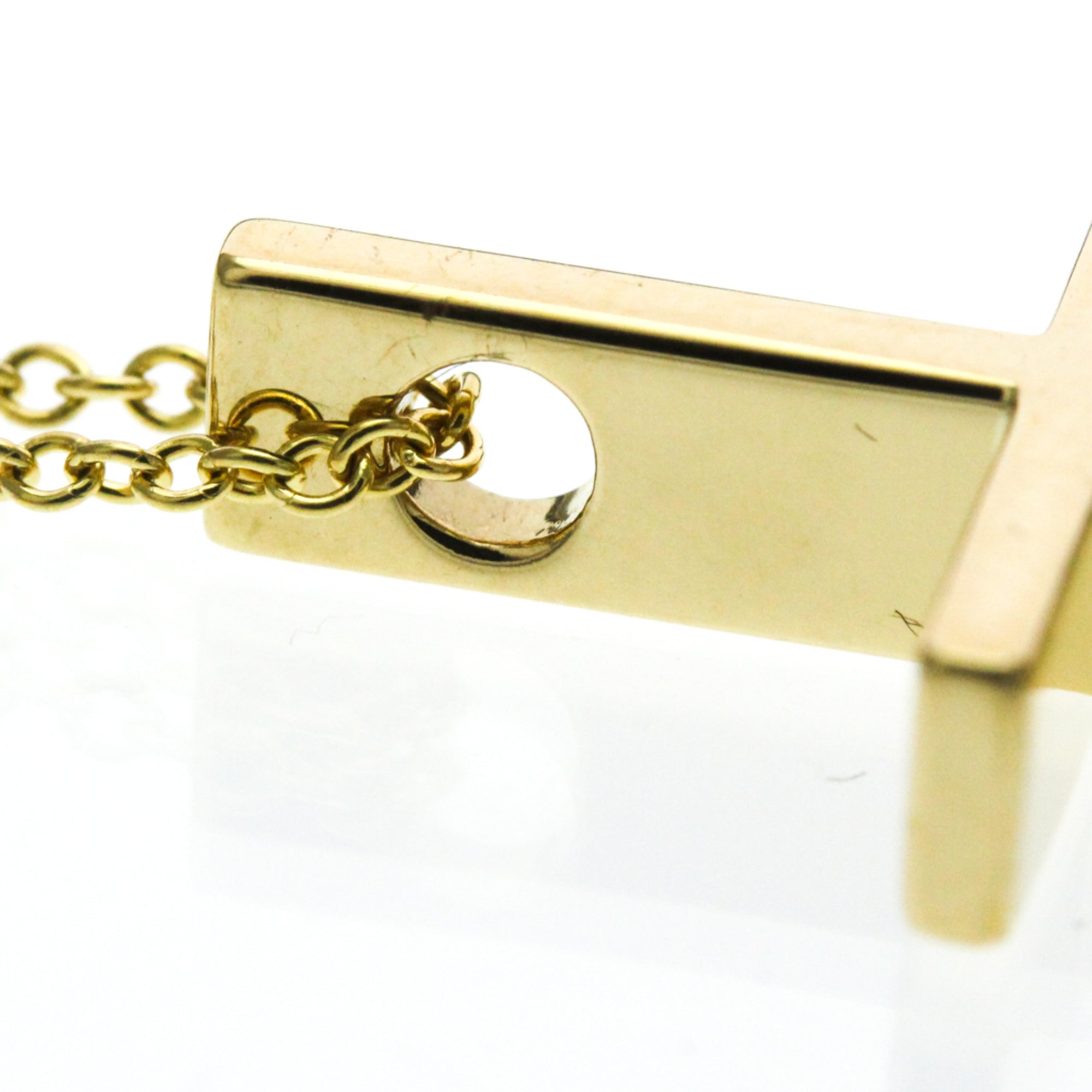 Cross Pendant Necklace 18K Yellow Gold - Image 7
