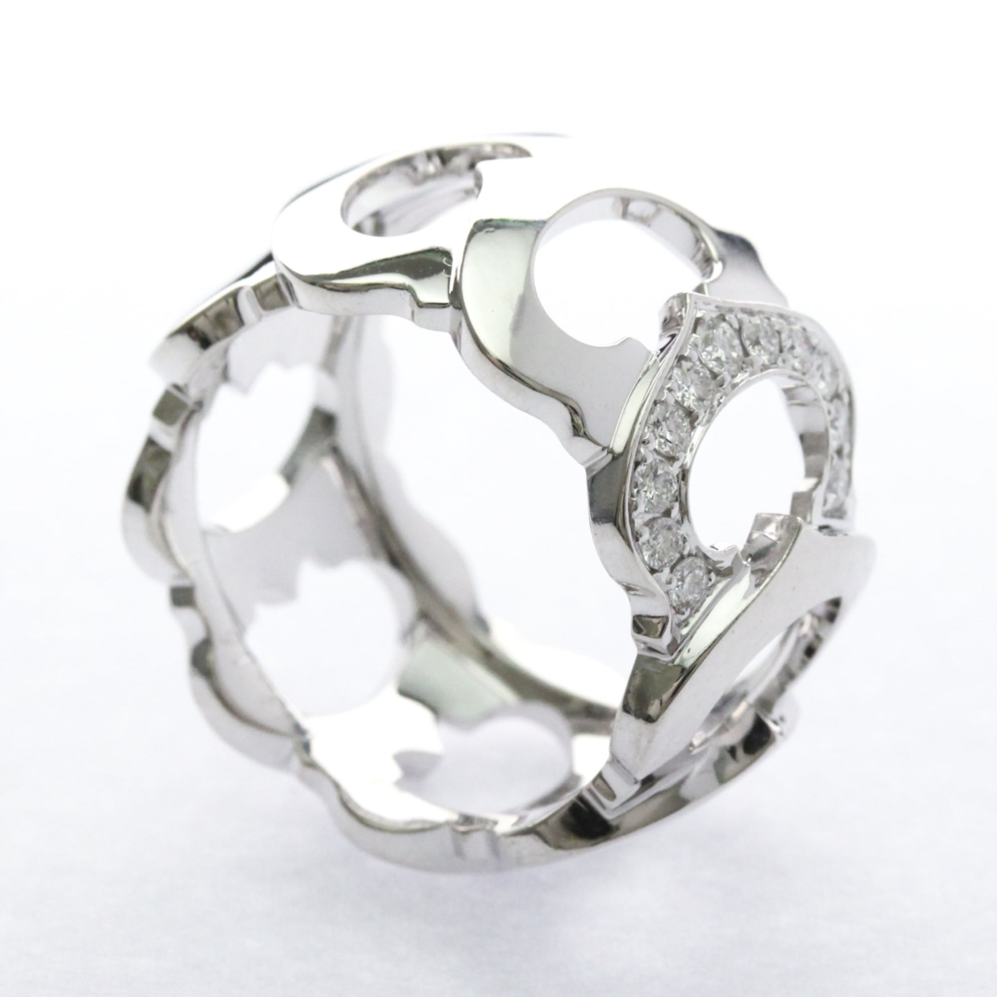 Band Ring 18K White Gold With Diamond - Image 9