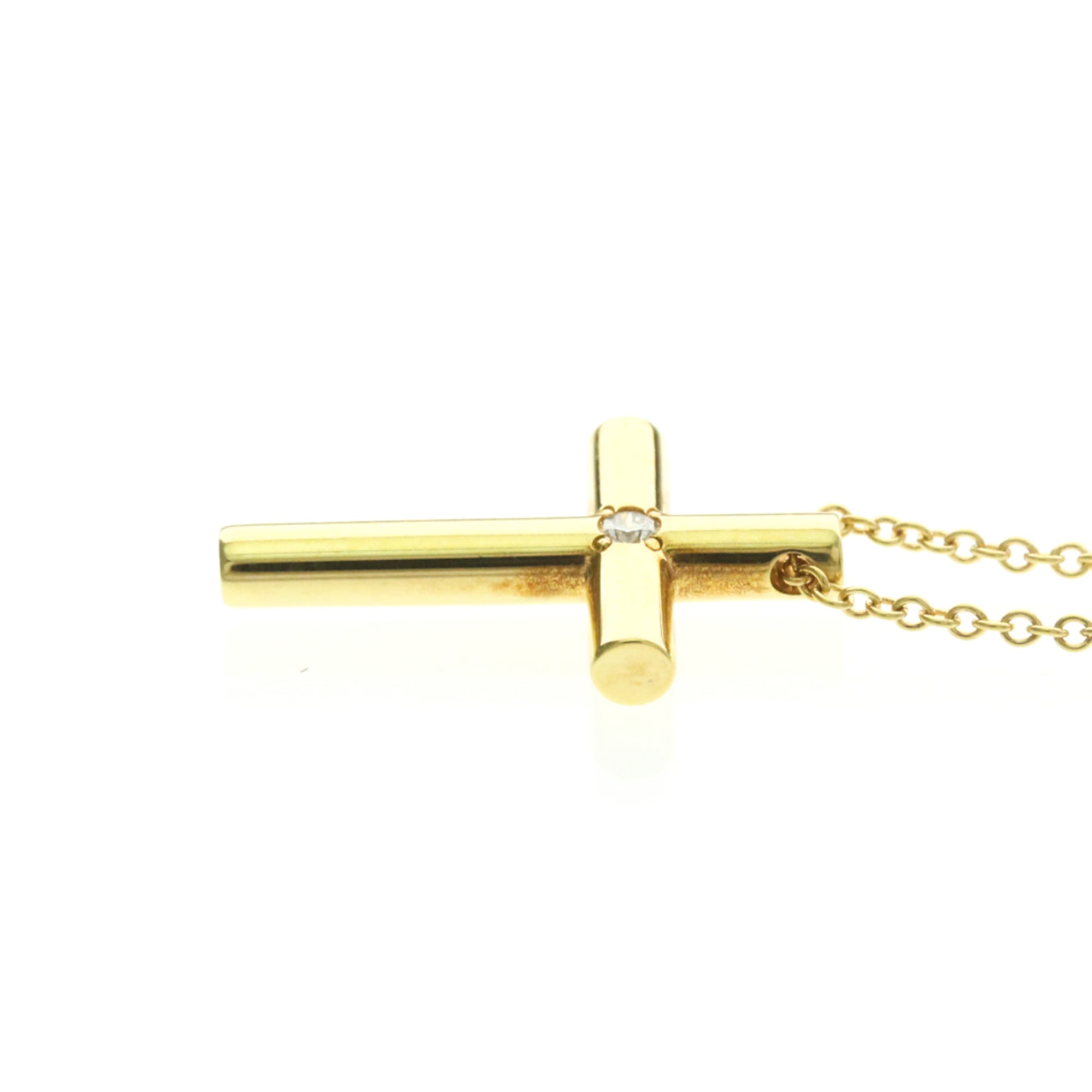Pendant Necklace 18K Yellow Gold with Diamond - Image 3