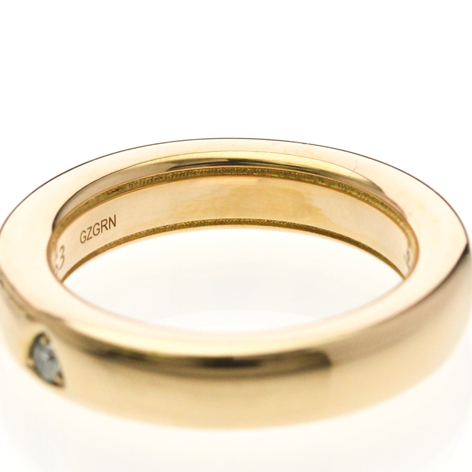 Band Ring 18K Rose Gold with Diamond - Image 6