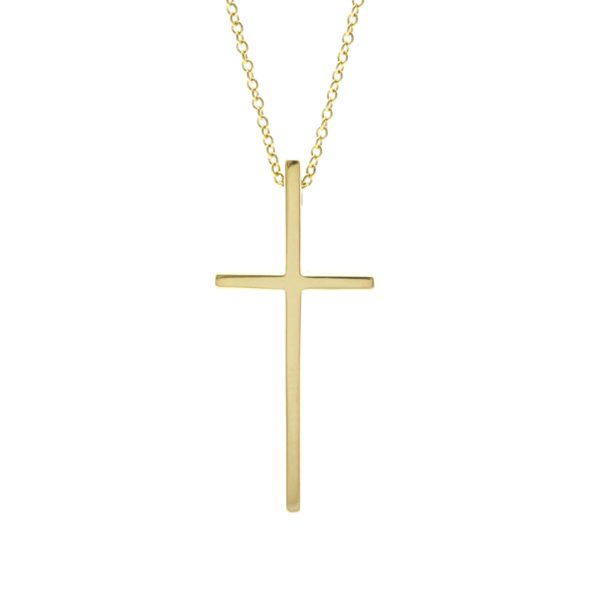 Cross Pendant Necklace 18K Yellow Gold