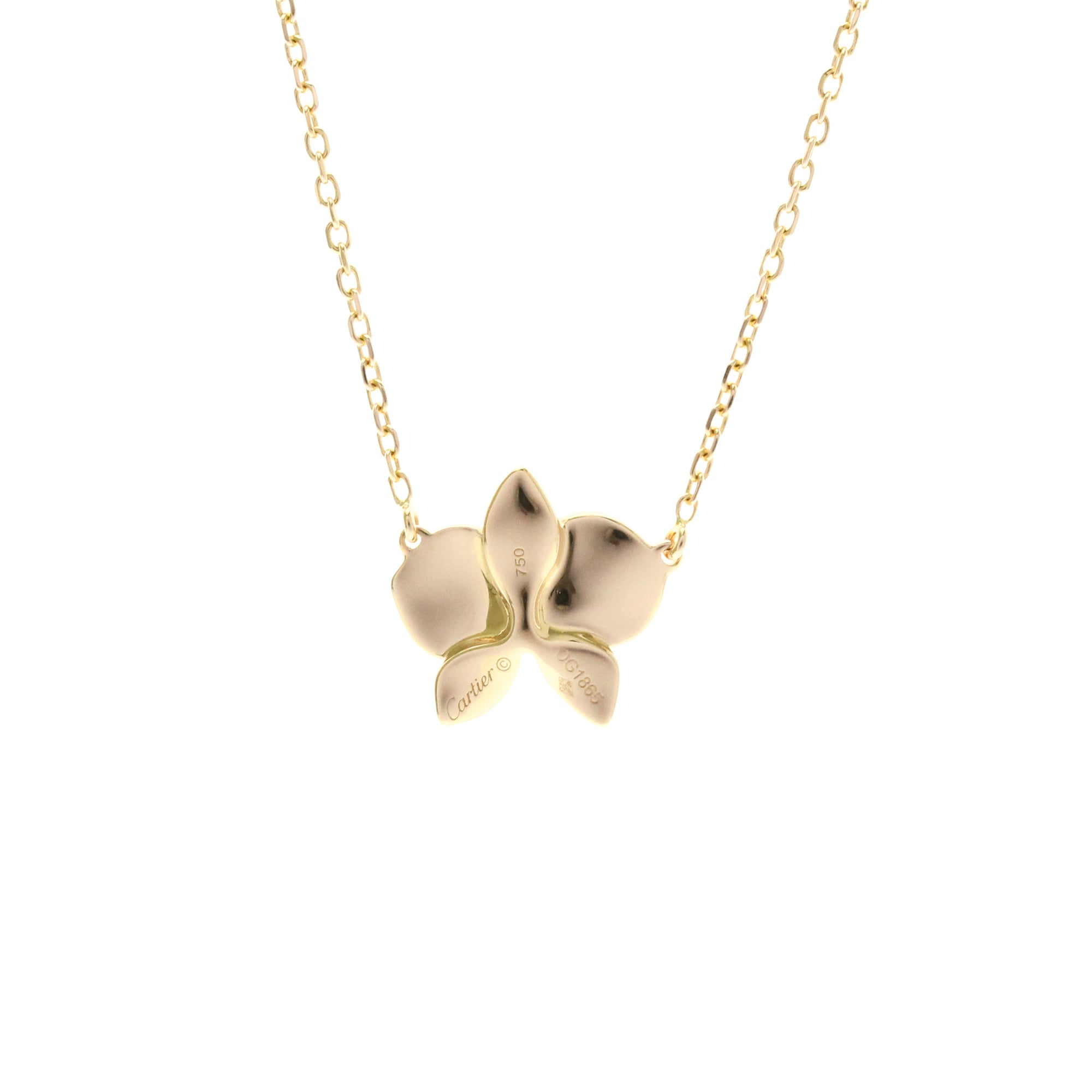 Caresse D'Orchidees Pendant Necklace 18K Rose Gold with Diamond - Image 2