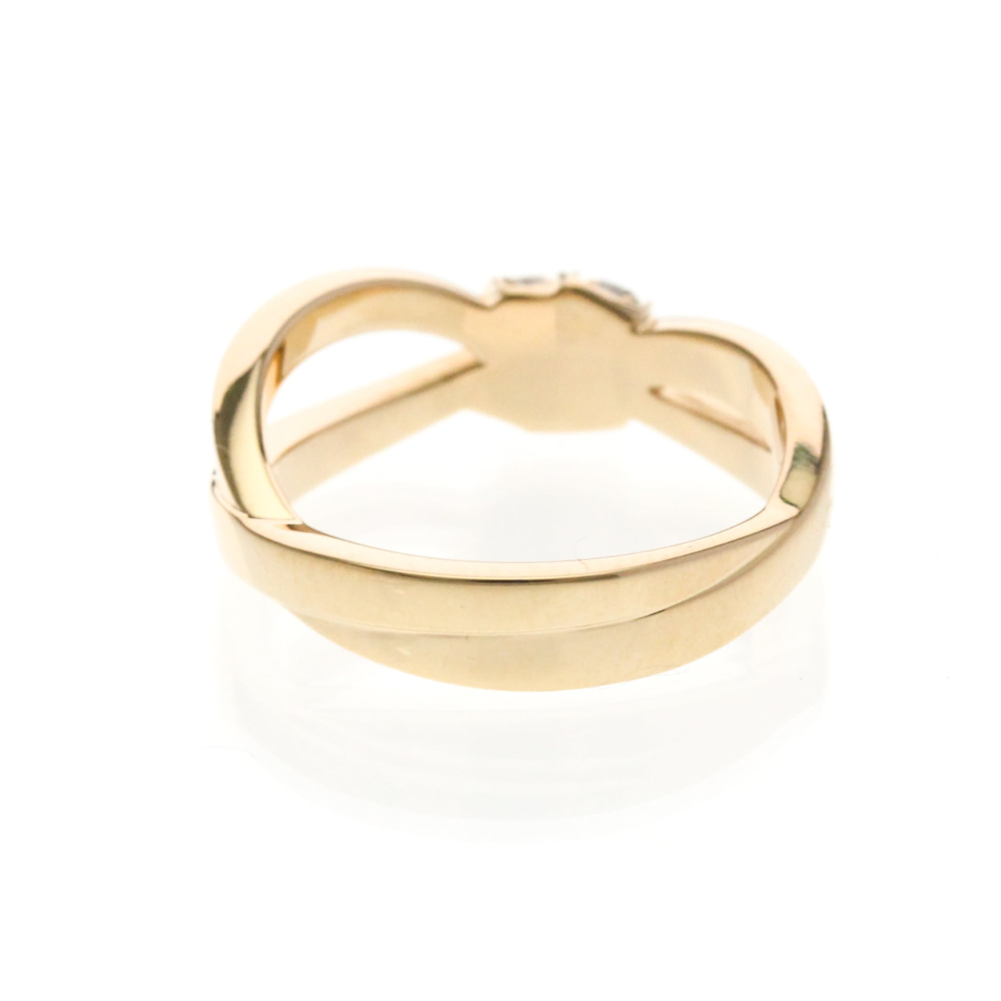 Band Ring 18K Rose Gold with Diamond - Image 3