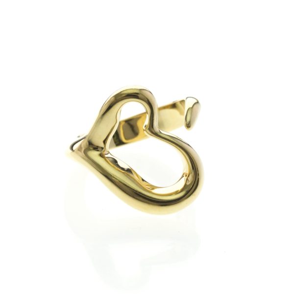 Open Heart Ring 18K Yellow Gold 4mm