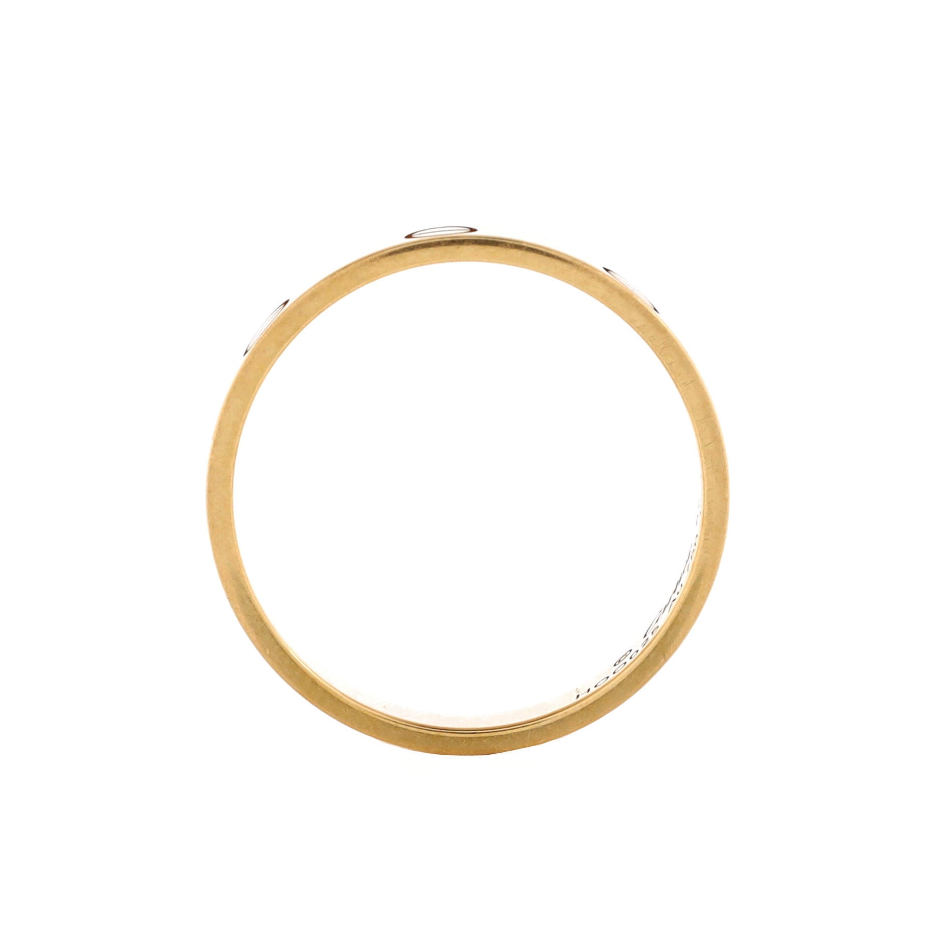 Love Wedding Band Ring 18K Yellow Gold - Image 2