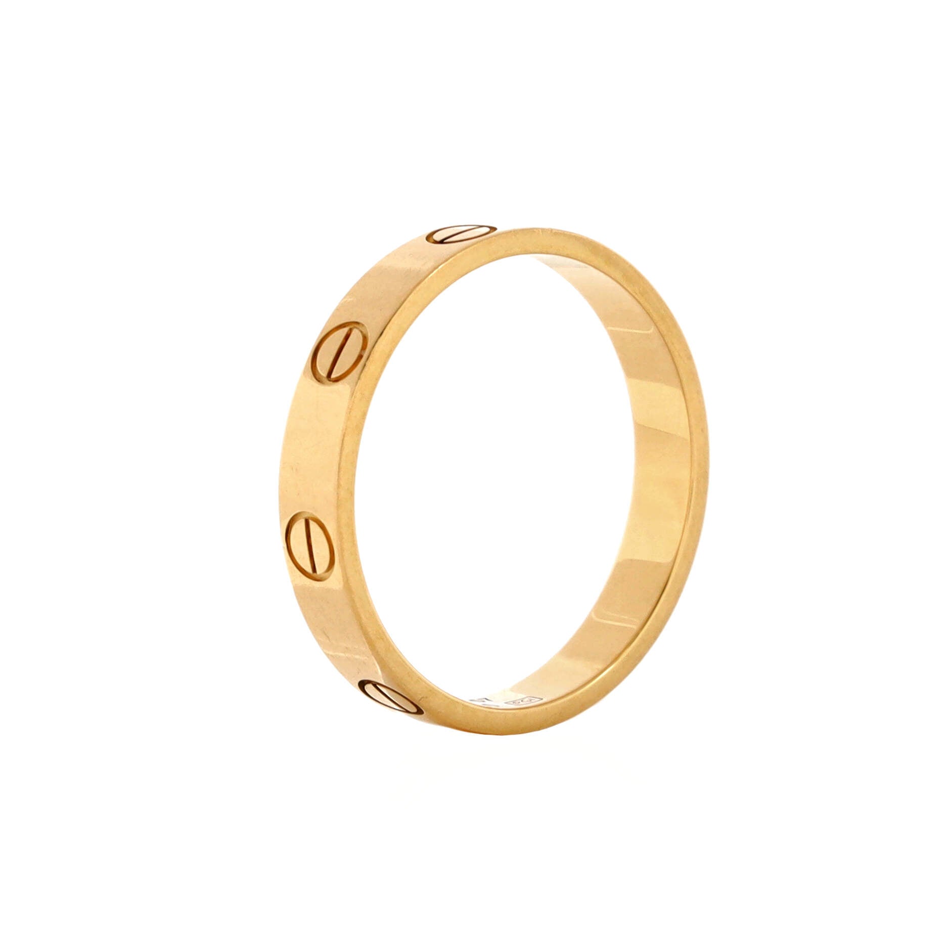 Love Wedding Band Ring 18K Yellow Gold - Image 3