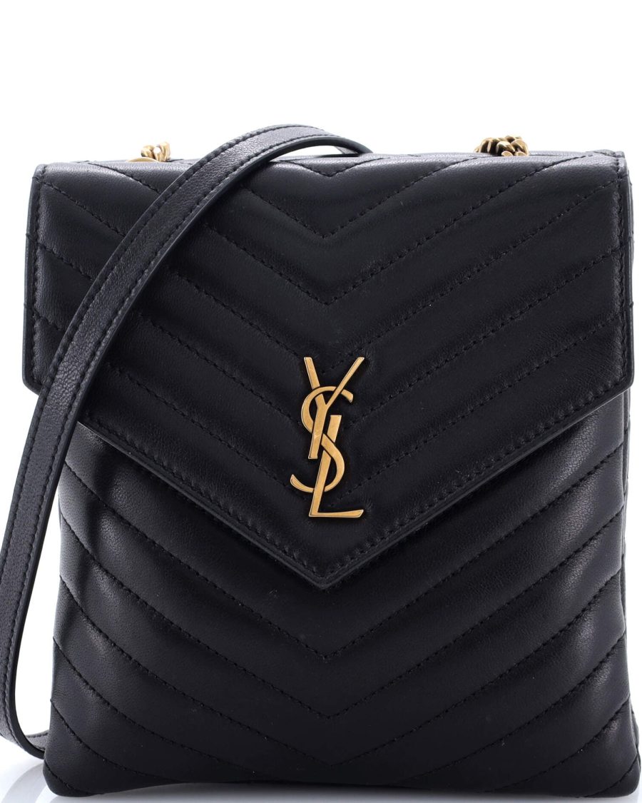 Double Flap Bag Chevron Leather