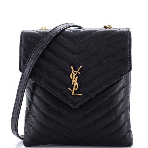 Double Flap Bag Chevron Leather