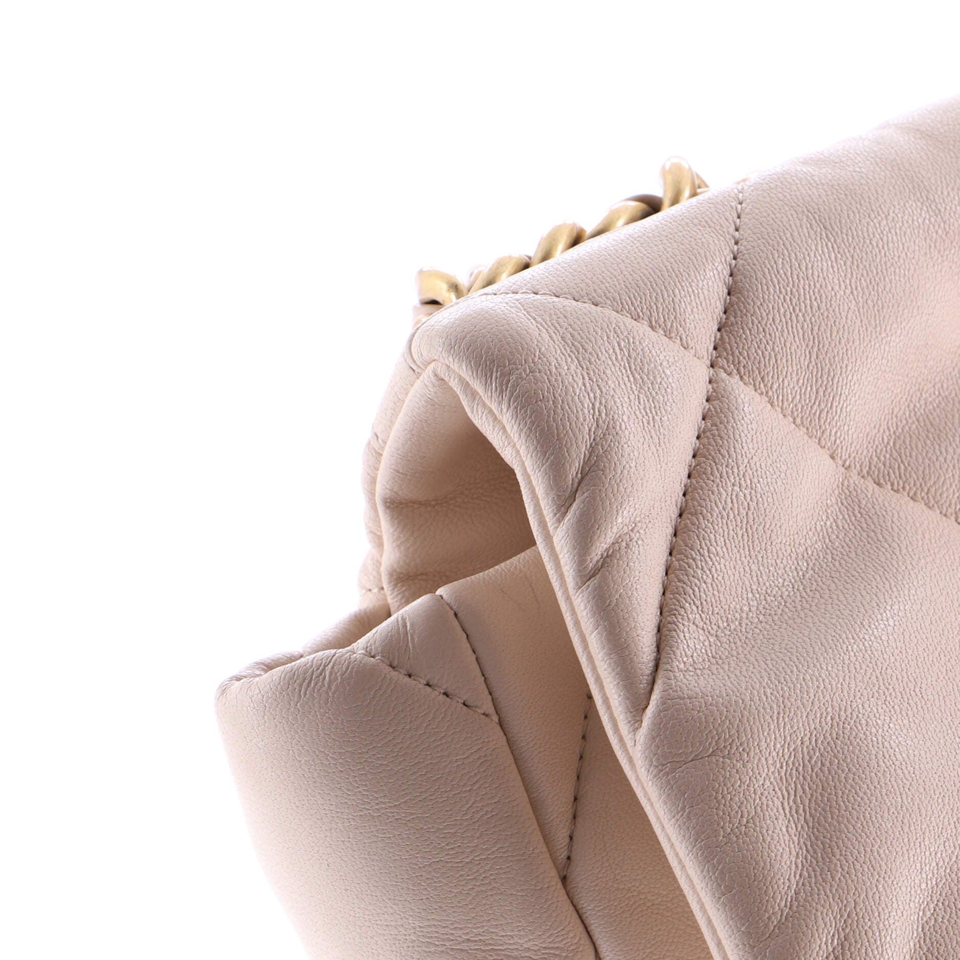 19 Flap Bag Quilted Leather Large - Image 8