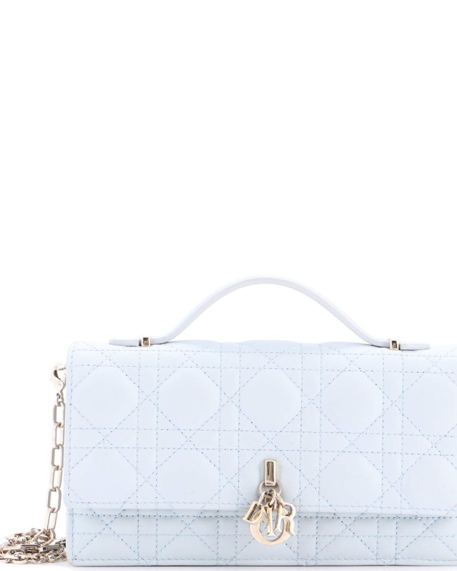 My Dior Top Handle Flap Bag Cannage Quilt Lambskin Mini