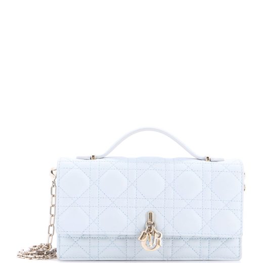 My Dior Top Handle Flap Bag Cannage Quilt Lambskin Mini