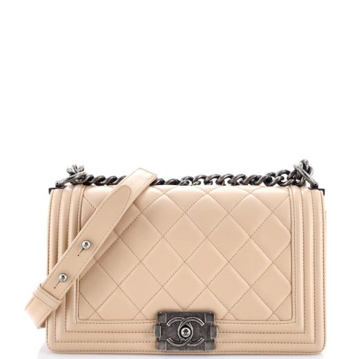 Boy Flap Bag Quilted Lambskin Old Medium