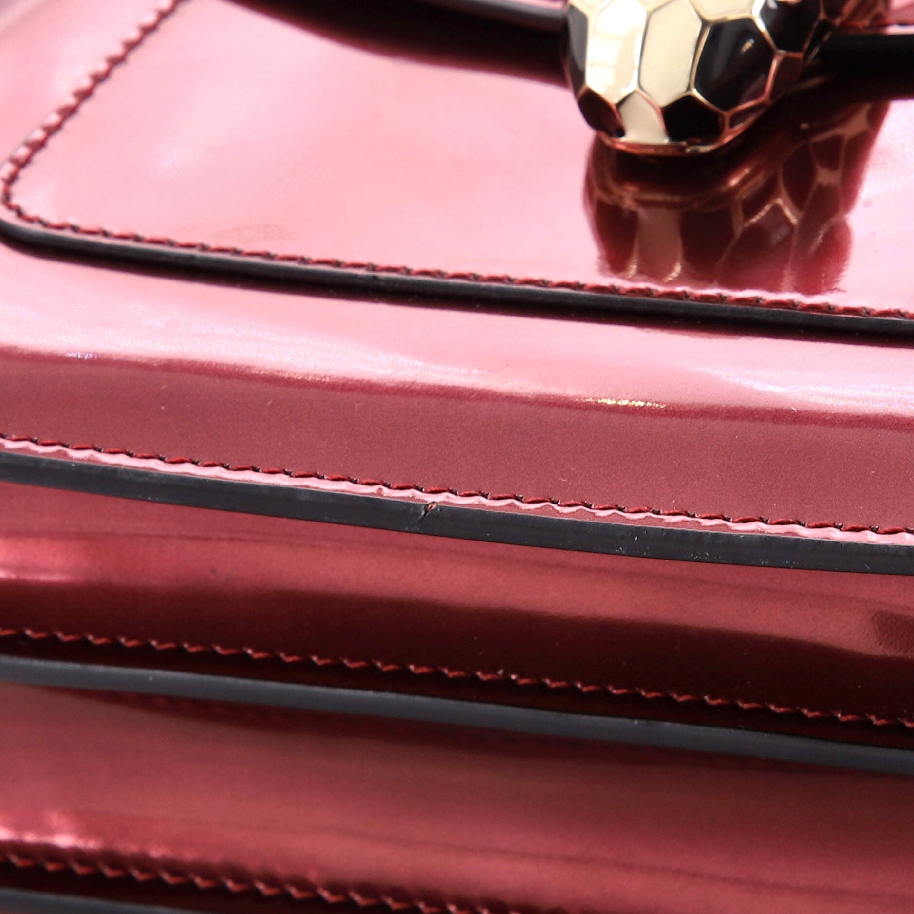 Serpenti Forever Top Handle Bag Leather Small - Image 7