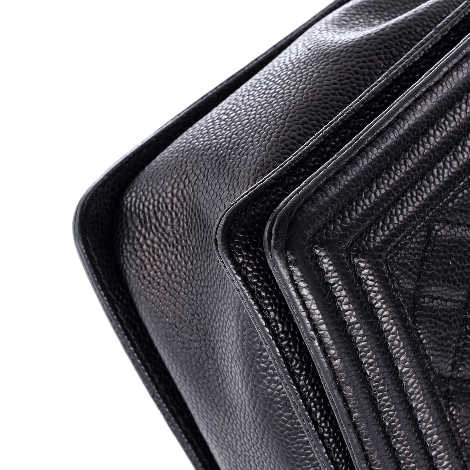 Boy Flap Bag Quilted Caviar Large - Image 6