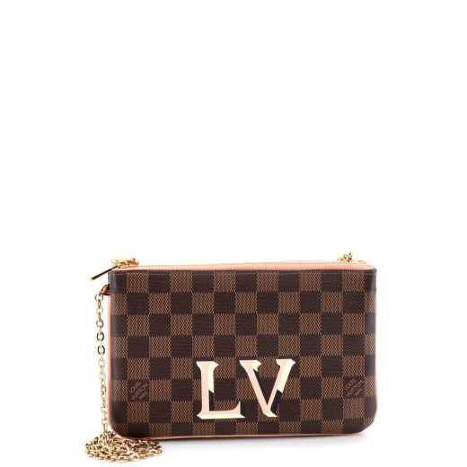 Double Zip Pochette Damier