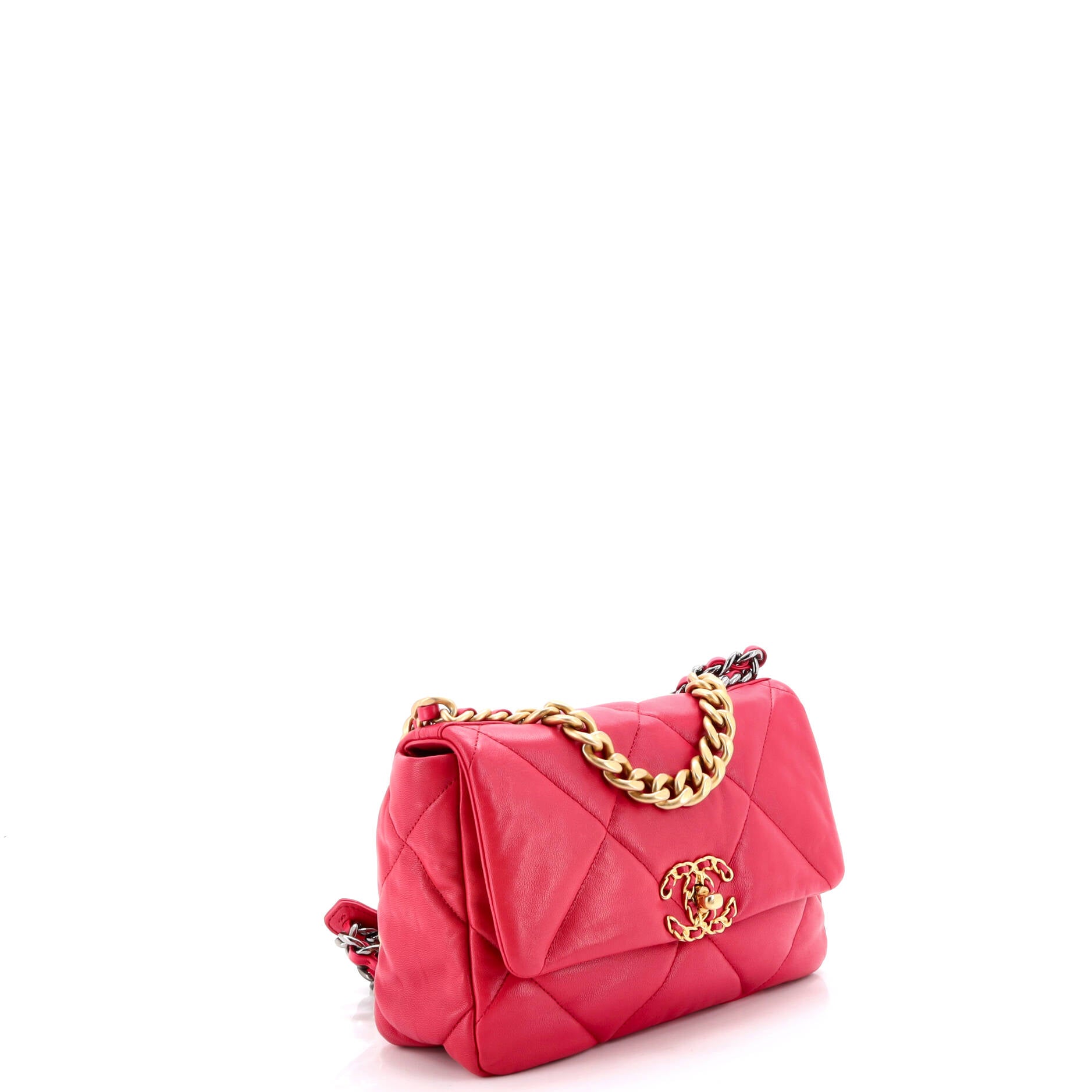 19 Flap Bag Quilted Leather Medium - Image 2