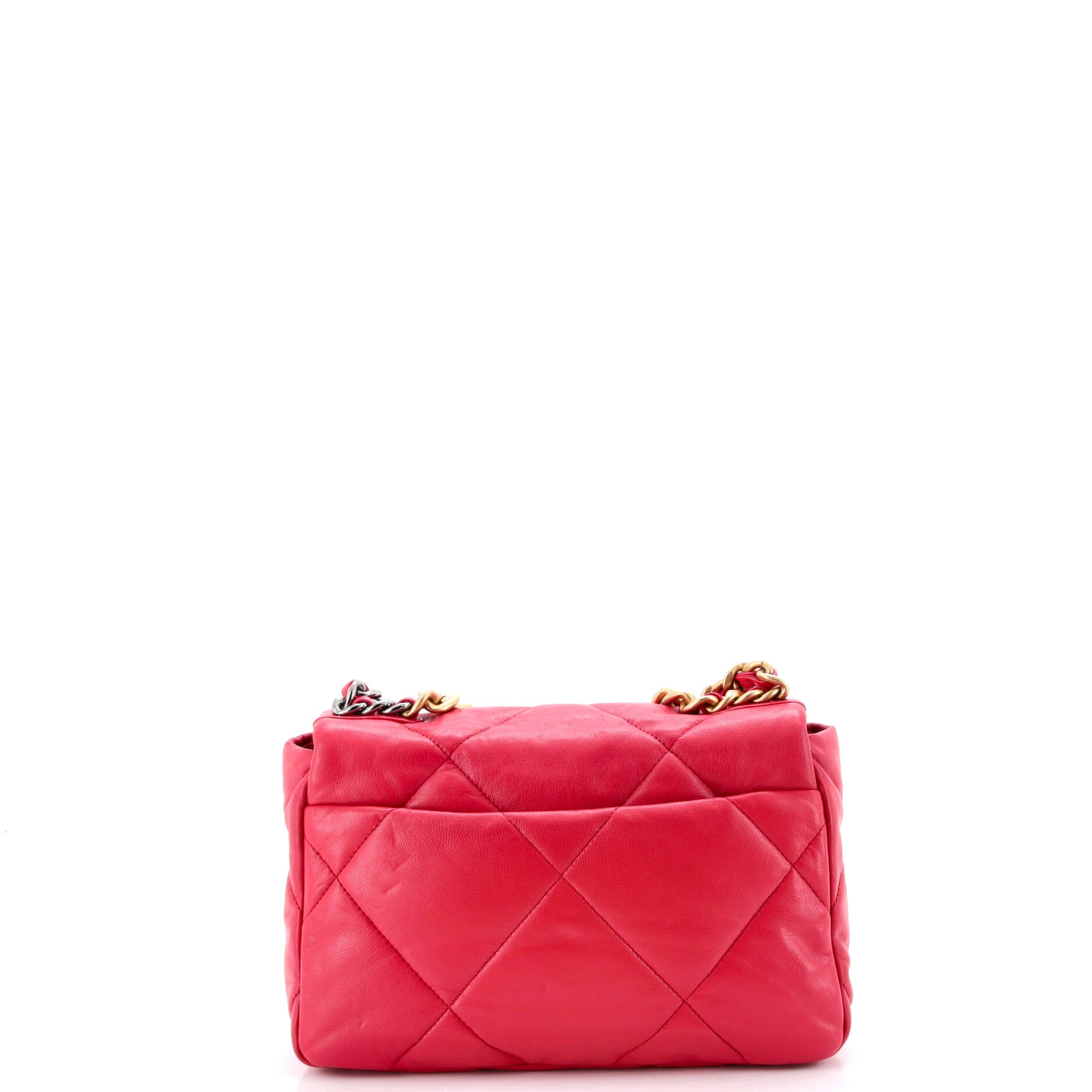 19 Flap Bag Quilted Leather Medium - Image 3