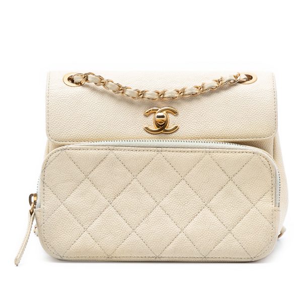 Business Affinity Flap Messenger Bag Caviar