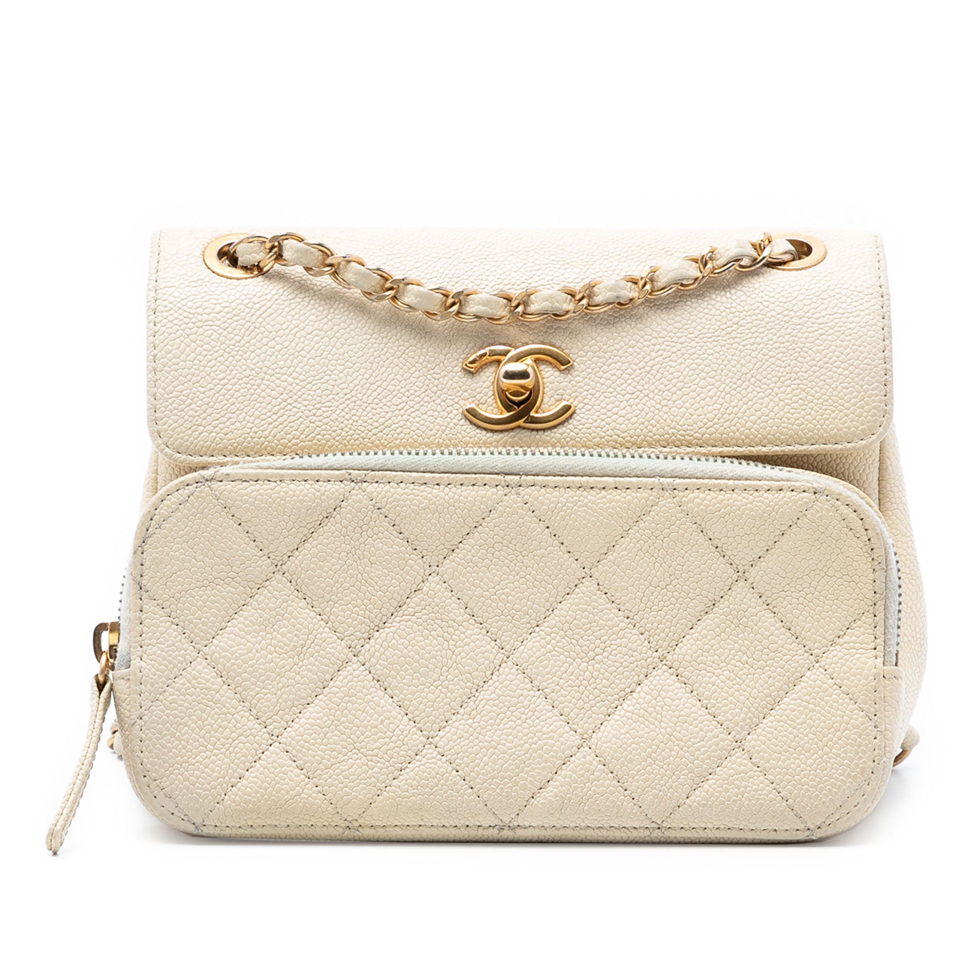 Business Affinity Flap Messenger Bag Caviar