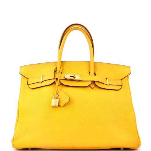 Hermes Birkin Handbag Soleil Togo with Gold Hardware 35