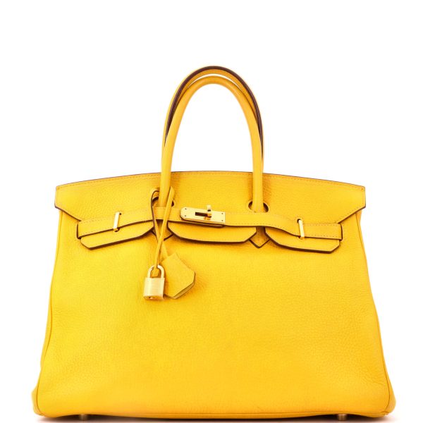 Birkin Handbag Soleil Togo with Gold Hardware 35