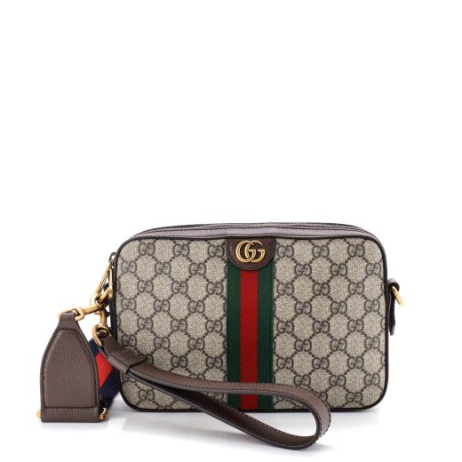 Ophidia Zip Wristlet Shoulder Bag GG Coated Canvas Small