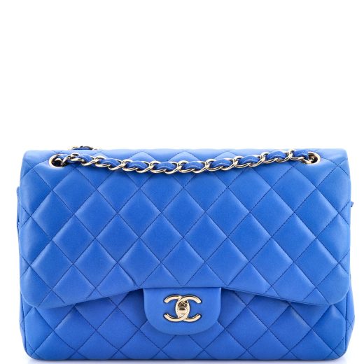 Chanel Classic Double Flap Bag Quilted Lambskin Jumbo