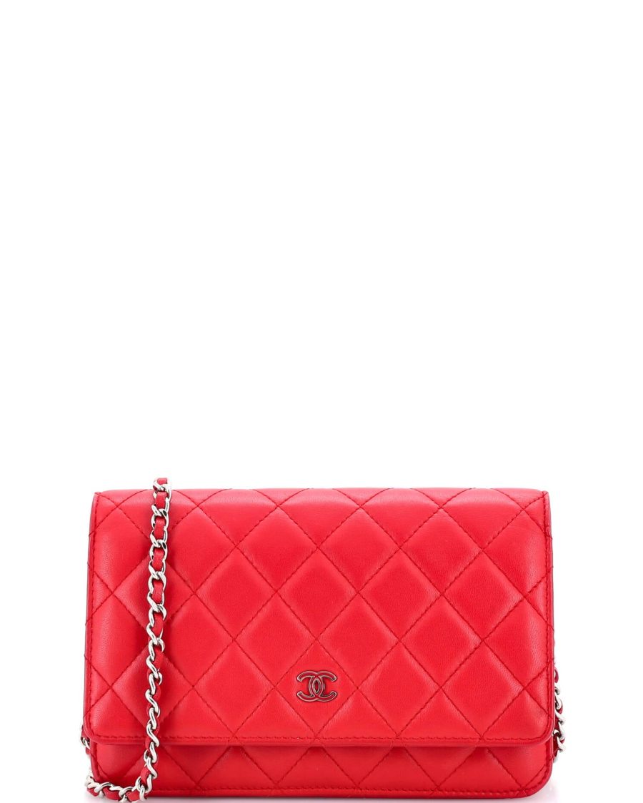 Wallet on Chain Quilted Lambskin