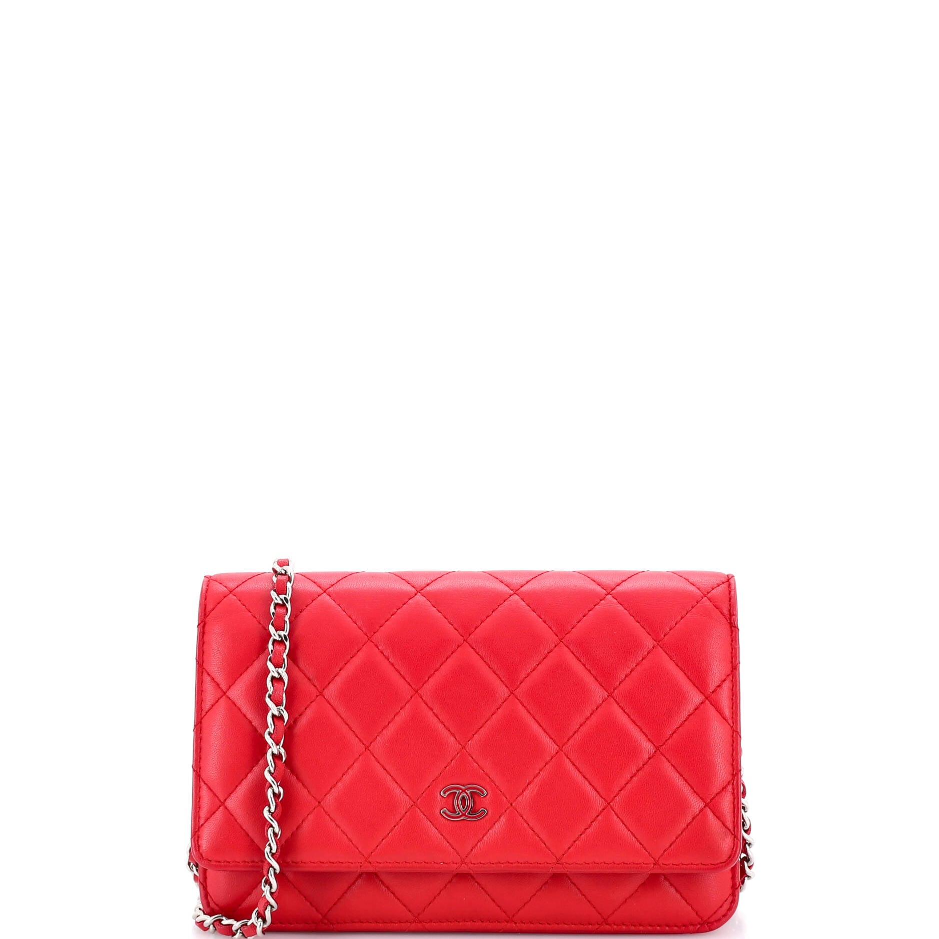Wallet on Chain Quilted Lambskin