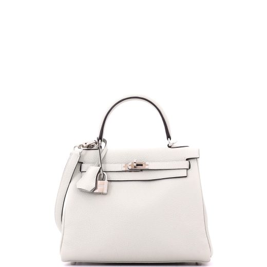 Kelly Handbag Grey Togo with Palladium Hardware 25