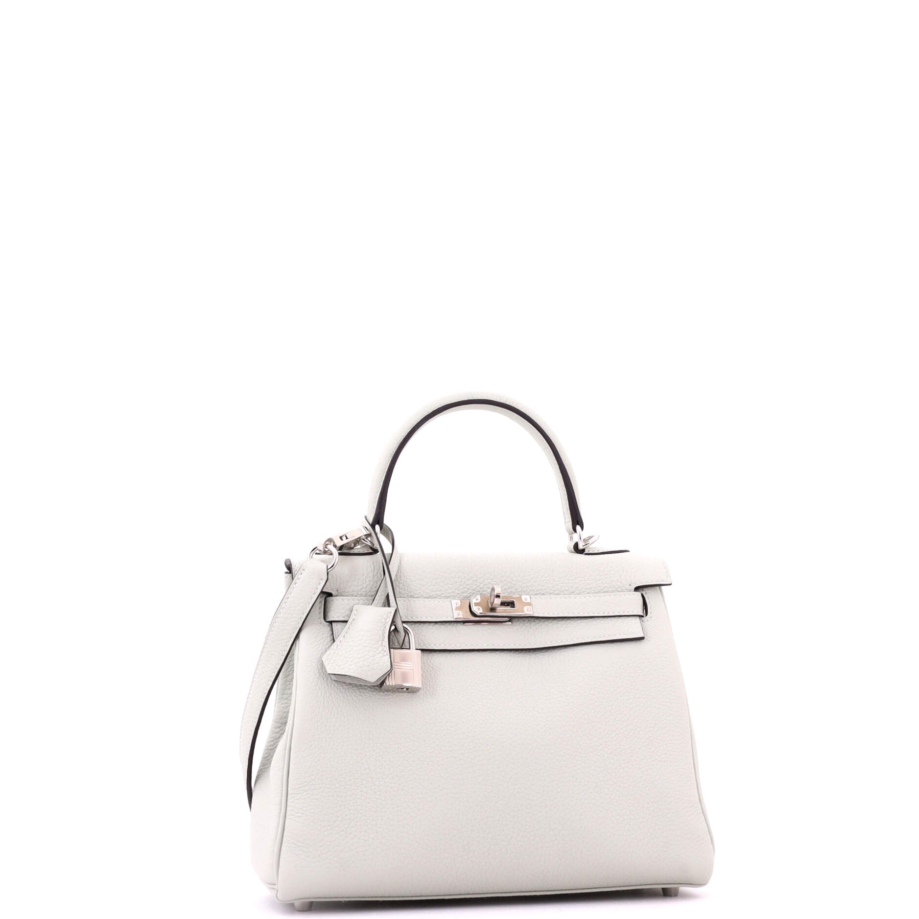 Kelly Handbag Grey Togo with Palladium Hardware 25 - Image 3