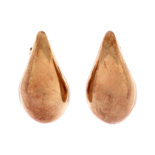 Drop Earrings Gold Plated Sterling Silver Large