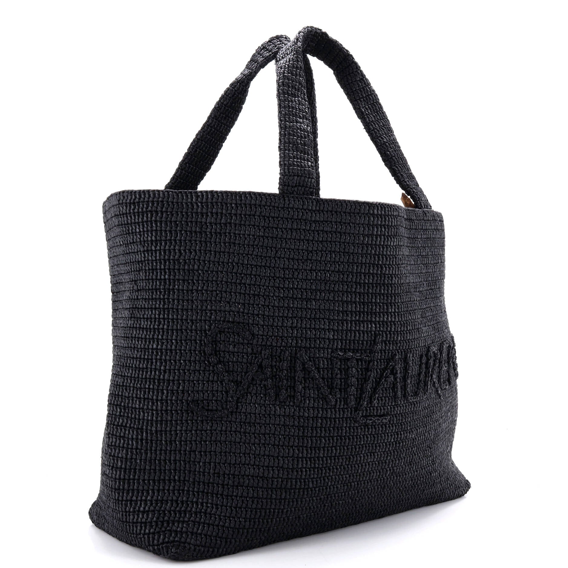 Logo Supple Tote Embroidered Raffia - Image 2