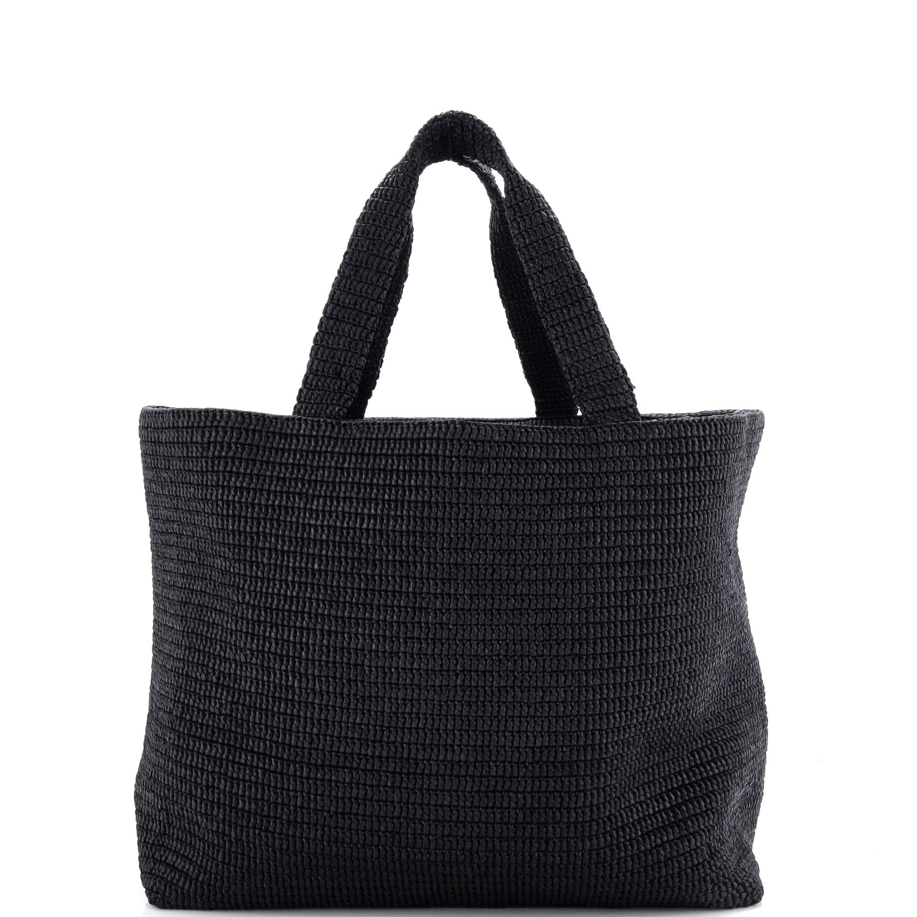 Logo Supple Tote Embroidered Raffia - Image 3