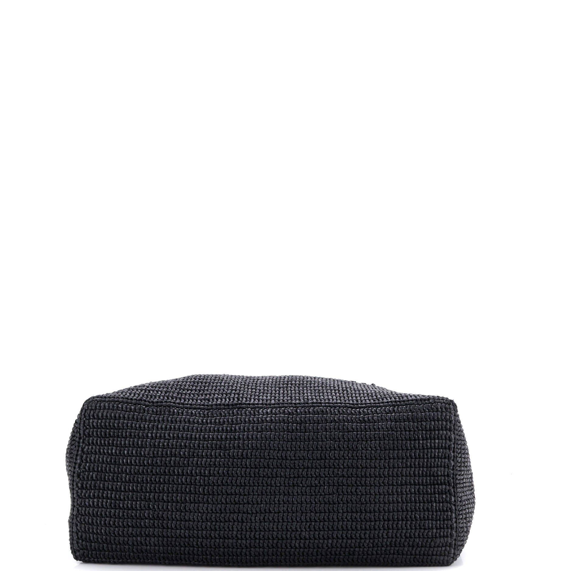 Logo Supple Tote Embroidered Raffia - Image 4