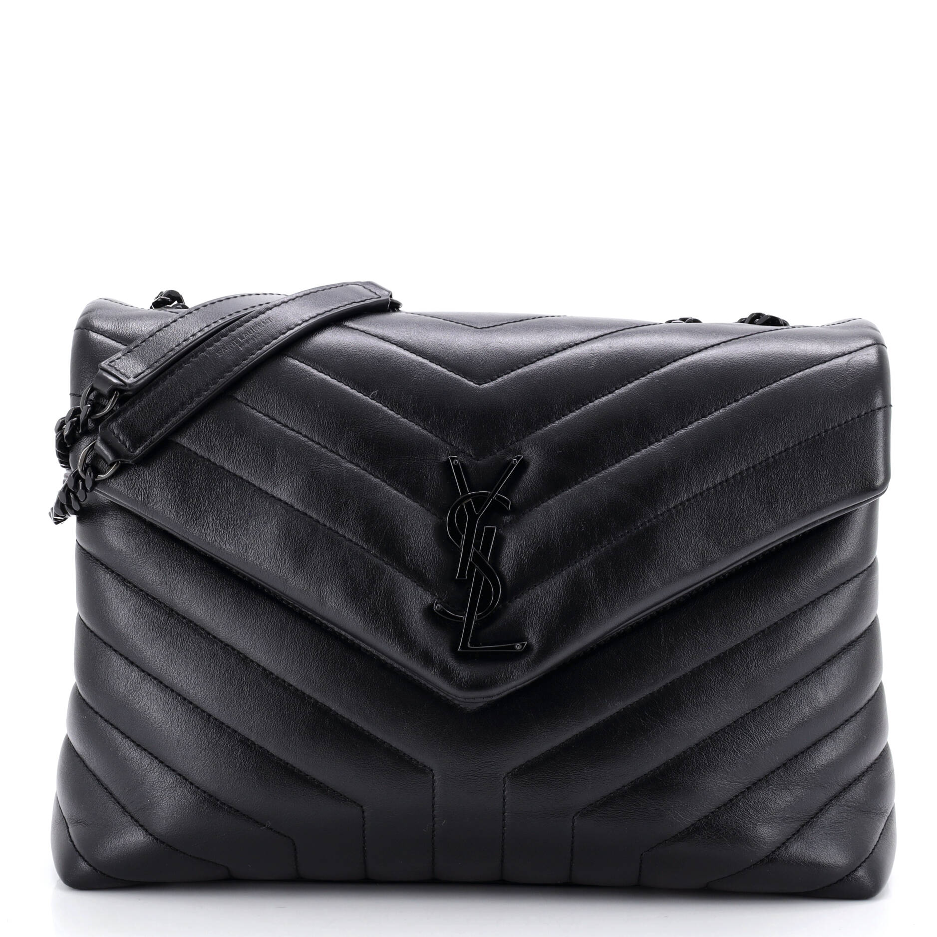 Loulou Shoulder Bag Matelasse Chevron Leather Medium