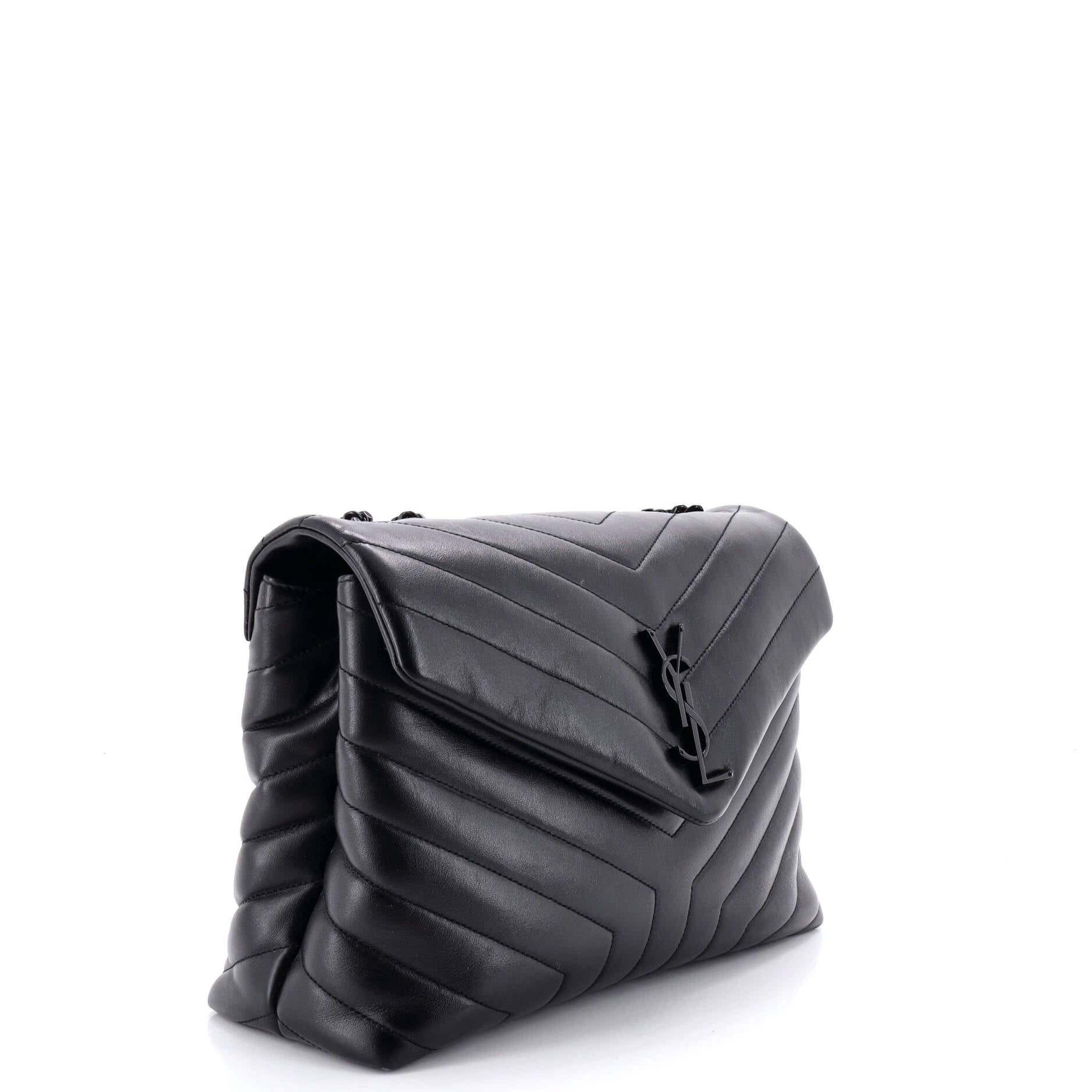 Loulou Shoulder Bag Matelasse Chevron Leather Medium - Image 2
