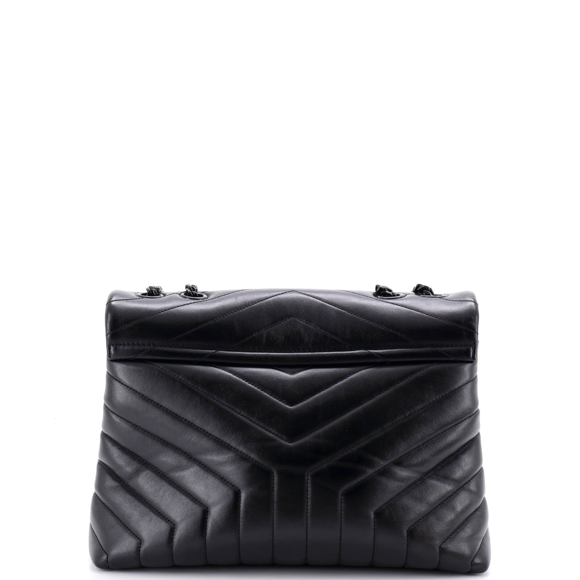 Loulou Shoulder Bag Matelasse Chevron Leather Medium - Image 3