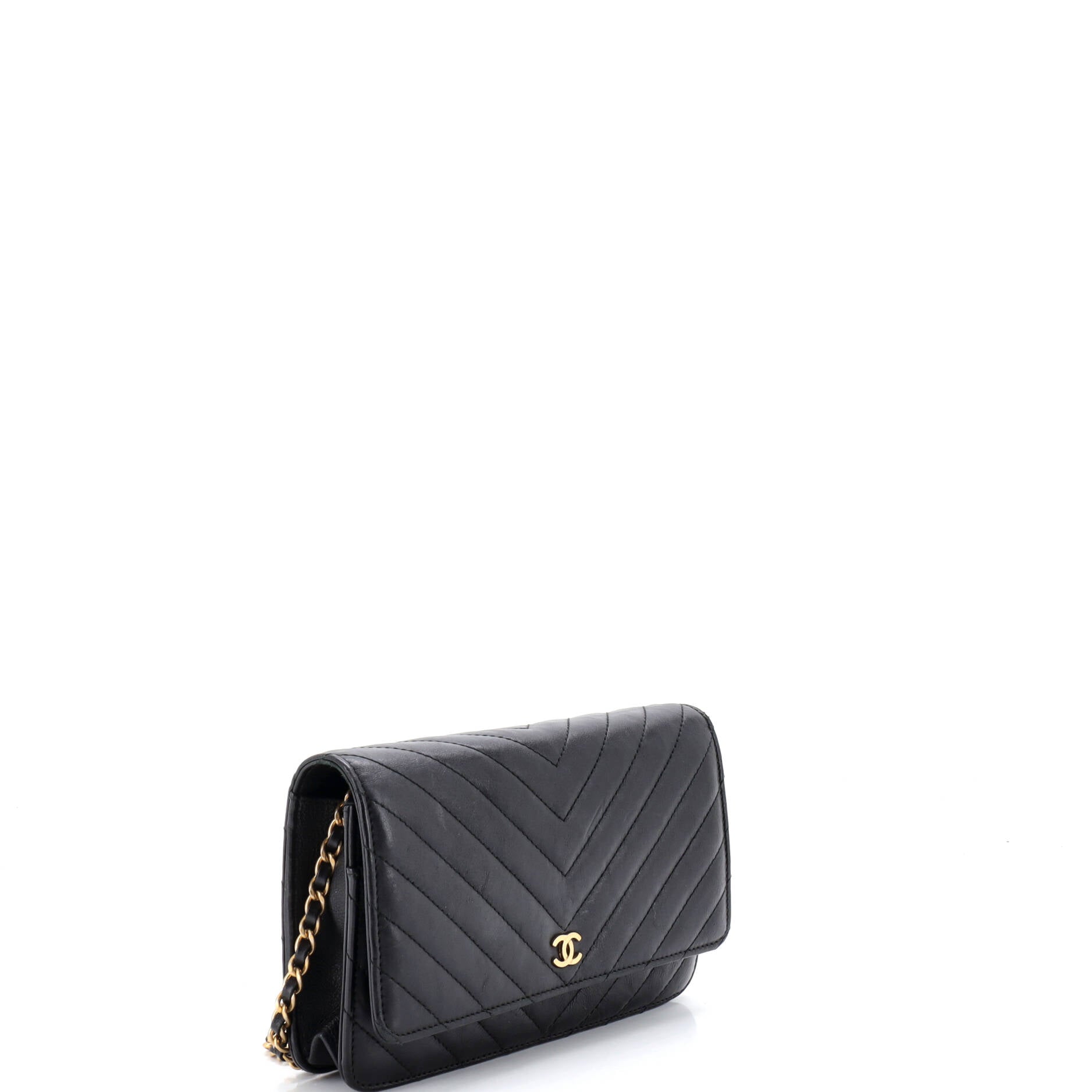 Wallet on Chain Chevron Calfskin - Image 2